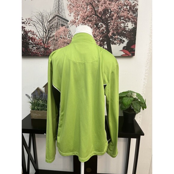 Coldwater  Creek Women Active Large Green Full Zip Sweater Long Sleeve Pockets - Picture 5 of 10